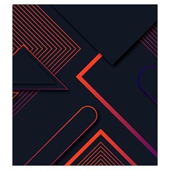Gradient Geometric Shapes Dark Background Design Drawstring Pouch (2XL) from ArtsNow.com Back
