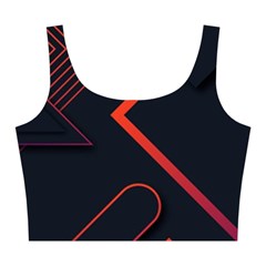 Gradient Geometric Shapes Dark Background Design Midi Sleeveless Dress from ArtsNow.com Top Front
