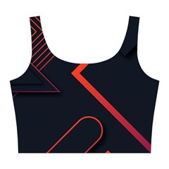 Gradient Geometric Shapes Dark Background Design Midi Sleeveless Dress from ArtsNow.com Top Back