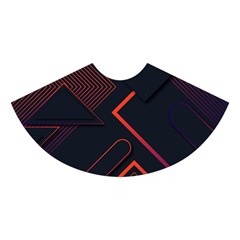 Gradient Geometric Shapes Dark Background Design Midi Sleeveless Dress from ArtsNow.com Skirt Back