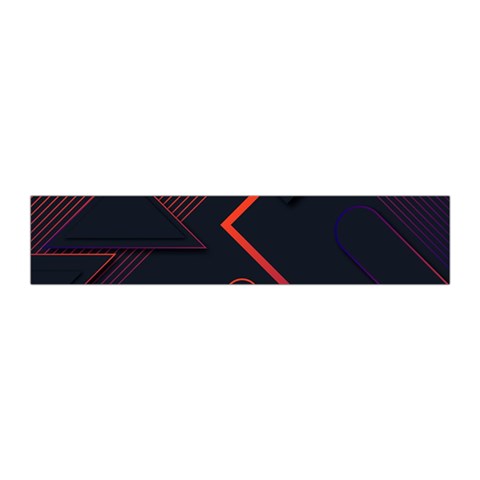 Gradient Geometric Shapes Dark Background Design Pleated Skirt from ArtsNow.com Waist Band