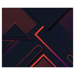 Gradient Geometric Shapes Dark Background Design Zipper Medium Tote Bag from ArtsNow.com Front