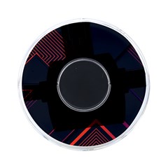 Gradient Geometric Shapes Dark Background Design On Front