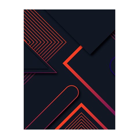 Gradient Geometric Shapes Dark Background Design Medium Tapestry from ArtsNow.com Front