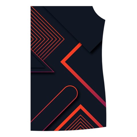 Gradient Geometric Shapes Dark Background Design Women s Button Up Vest from ArtsNow.com Front Left