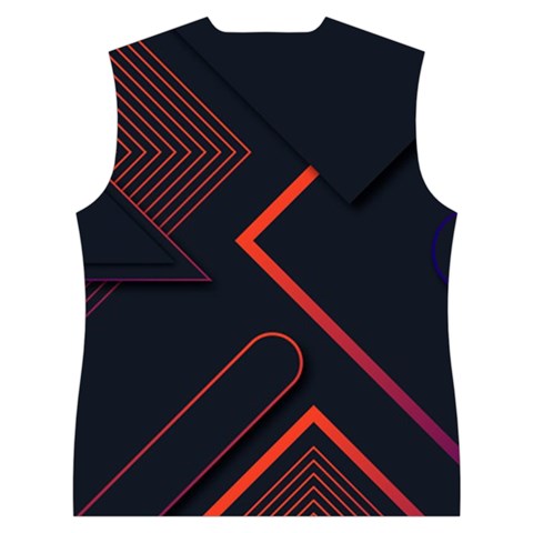 Gradient Geometric Shapes Dark Background Design Women s Button Up Vest from ArtsNow.com Back