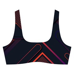 Gradient Geometric Shapes Dark Background Design Cross Back Hipster Bikini Set from ArtsNow.com Front