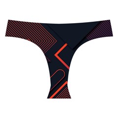 Gradient Geometric Shapes Dark Background Design Cross Back Hipster Bikini Set from ArtsNow.com Front Under