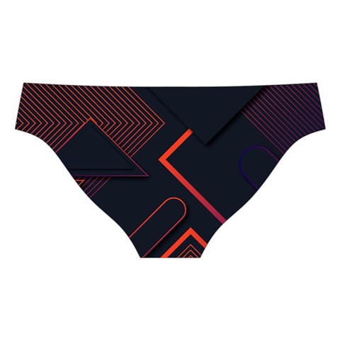 Gradient Geometric Shapes Dark Background Design Cross Back Hipster Bikini Set from ArtsNow.com Back Under