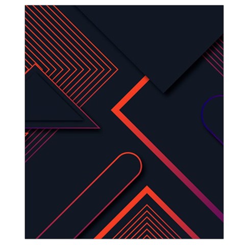 Gradient Geometric Shapes Dark Background Design Waist Pouch (Small) from ArtsNow.com Back Strap