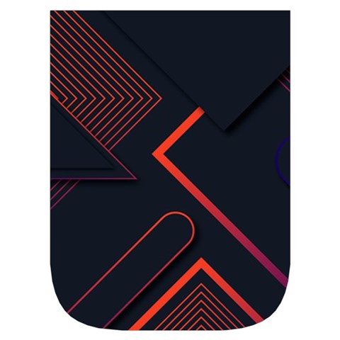 Gradient Geometric Shapes Dark Background Design Waist Pouch (Large) from ArtsNow.com Front Pocket