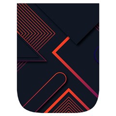 Gradient Geometric Shapes Dark Background Design Waist Pouch (Large) from ArtsNow.com Front Pocket