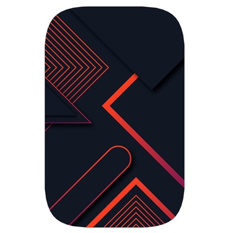 Gradient Geometric Shapes Dark Background Design Waist Pouch (Large) from ArtsNow.com Back
