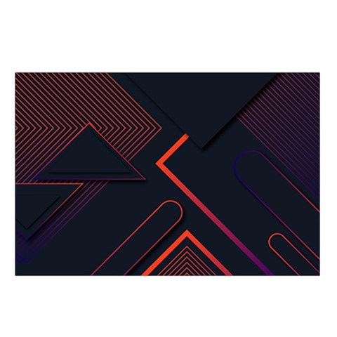 Gradient Geometric Shapes Dark Background Design Waist Pouch (Large) from ArtsNow.com Loop