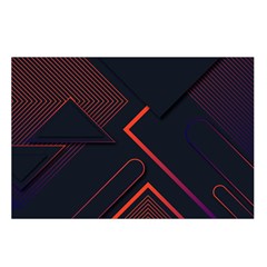 Gradient Geometric Shapes Dark Background Design Waist Pouch (Large) from ArtsNow.com Loop