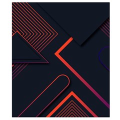 Gradient Geometric Shapes Dark Background Design Belt Pouch Bag (Large) from ArtsNow.com Back Strap