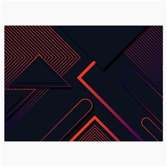 Gradient Geometric Shapes Dark Background Design Roll Up Canvas Pencil Holder (M) from ArtsNow.com Front