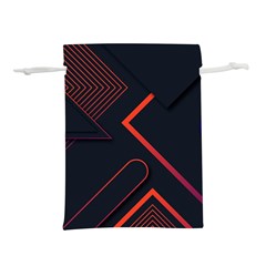 Gradient Geometric Shapes Dark Background Design Lightweight Drawstring Pouch (L) from ArtsNow.com Front