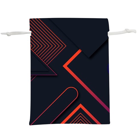 Gradient Geometric Shapes Dark Background Design Lightweight Drawstring Pouch (XL) from ArtsNow.com Front