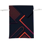 Gradient Geometric Shapes Dark Background Design Lightweight Drawstring Pouch (XL)