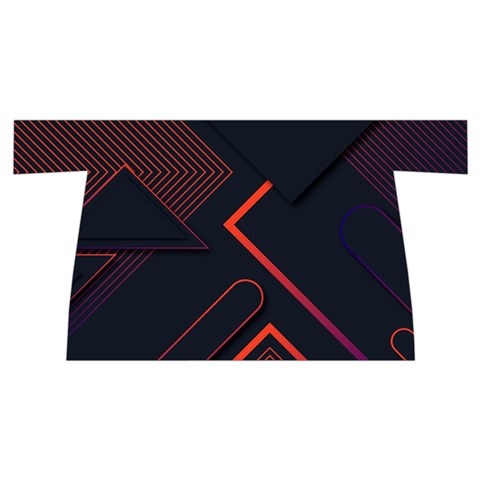 Gradient Geometric Shapes Dark Background Design Wristlet Pouch Bag (Small) from ArtsNow.com Back