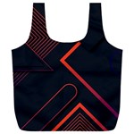 Gradient Geometric Shapes Dark Background Design Full Print Recycle Bag (XXL)