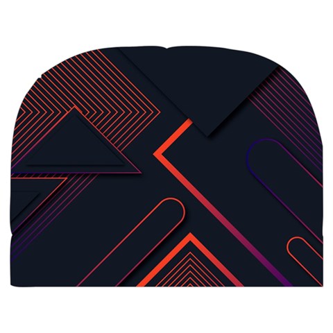 Gradient Geometric Shapes Dark Background Design Make Up Case (Medium) from ArtsNow.com Front