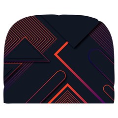 Gradient Geometric Shapes Dark Background Design Make Up Case (Large) from ArtsNow.com Back