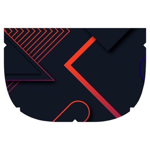 Gradient Geometric Shapes Dark Background Design Make Up Case (Large) from ArtsNow.com Side Right