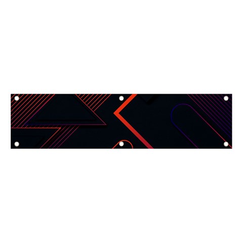 Gradient Geometric Shapes Dark Background Design Banner and Sign 4  x 1  from ArtsNow.com Front