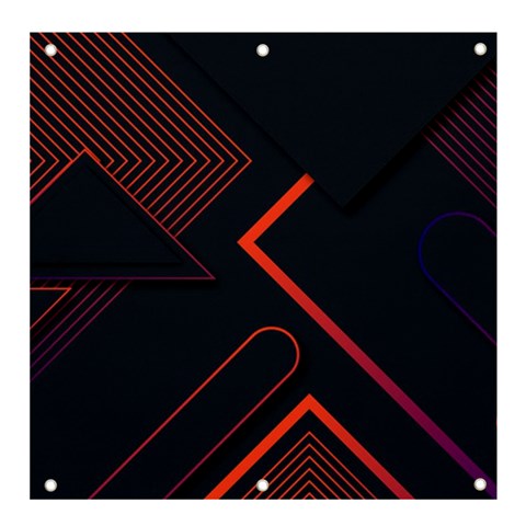 Gradient Geometric Shapes Dark Background Design Banner and Sign 4  x 4  from ArtsNow.com Front