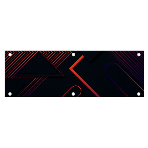 Gradient Geometric Shapes Dark Background Design Banner and Sign 6  x 2  from ArtsNow.com Front