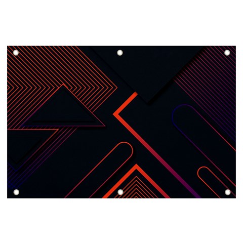 Gradient Geometric Shapes Dark Background Design Banner and Sign 6  x 4  from ArtsNow.com Front