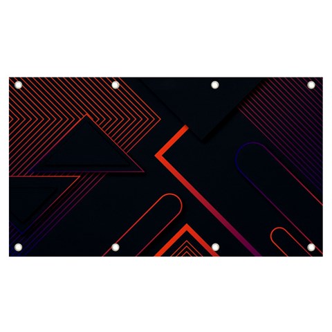 Gradient Geometric Shapes Dark Background Design Banner and Sign 7  x 4  from ArtsNow.com Front