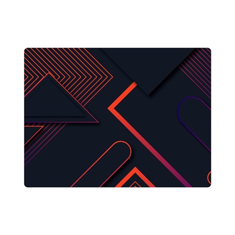 Gradient Geometric Shapes Dark Background Design Premium Plush Fleece Blanket (Mini) from ArtsNow.com 35 x27  Blanket Front