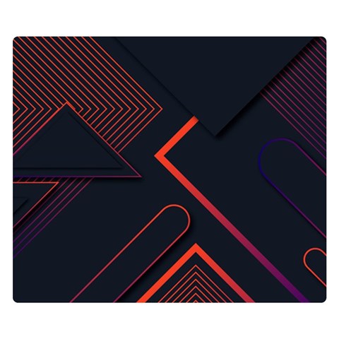Gradient Geometric Shapes Dark Background Design Premium Plush Fleece Blanket (Small) from ArtsNow.com 50 x40  Blanket Front
