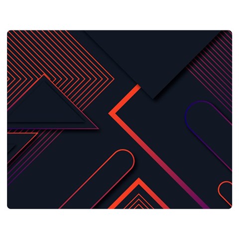 Gradient Geometric Shapes Dark Background Design Premium Plush Fleece Blanket (Medium) from ArtsNow.com 60 x50  Blanket Front