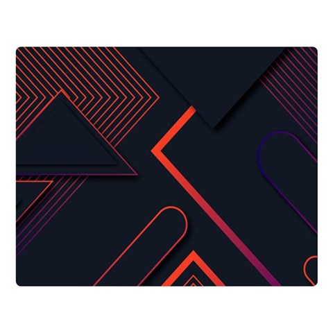 Gradient Geometric Shapes Dark Background Design Premium Plush Fleece Blanket (Large) from ArtsNow.com 80 x60  Blanket Front