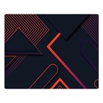 Gradient Geometric Shapes Dark Background Design Premium Plush Fleece Blanket (Large)