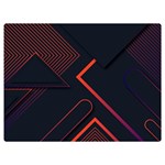 Gradient Geometric Shapes Dark Background Design Premium Plush Fleece Blanket (Extra Small)