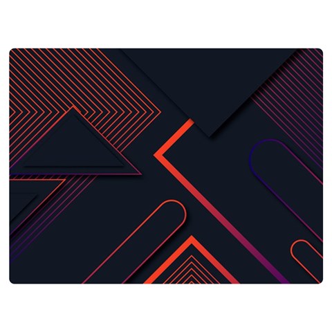 Gradient Geometric Shapes Dark Background Design Two Sides Premium Plush Fleece Blanket (Extra Small) from ArtsNow.com 40 x30  Blanket Front