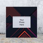 Gradient Geometric Shapes Dark Background Design White Box Photo Frame 4  x 6 