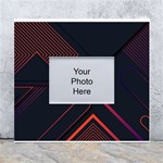 Gradient Geometric Shapes Dark Background Design White Wall Photo Frame 5  x 7 