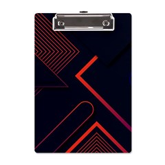 Gradient Geometric Shapes Dark Background Design A5 Acrylic Clipboard from ArtsNow.com Front