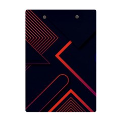 Gradient Geometric Shapes Dark Background Design A5 Acrylic Clipboard from ArtsNow.com Back