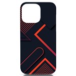 Gradient Geometric Shapes Dark Background Design iPhone 14 Pro Max Black UV Print Case