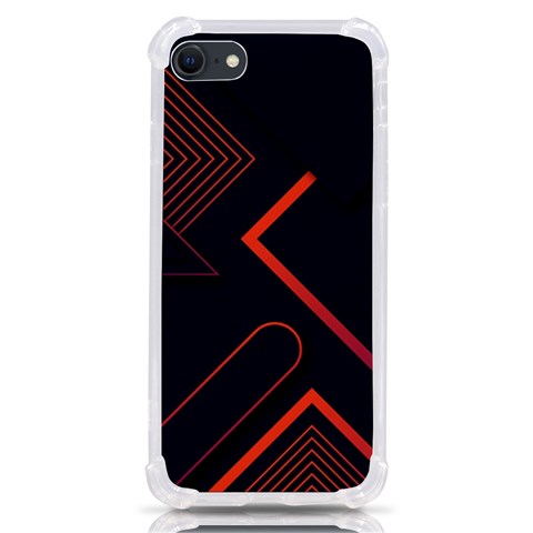 Gradient Geometric Shapes Dark Background Design iPhone SE from ArtsNow.com Front