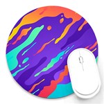Multicolored Abstract Background Round Mousepad