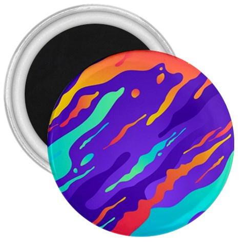 Multicolored Abstract Background 3  Magnets from ArtsNow.com Front