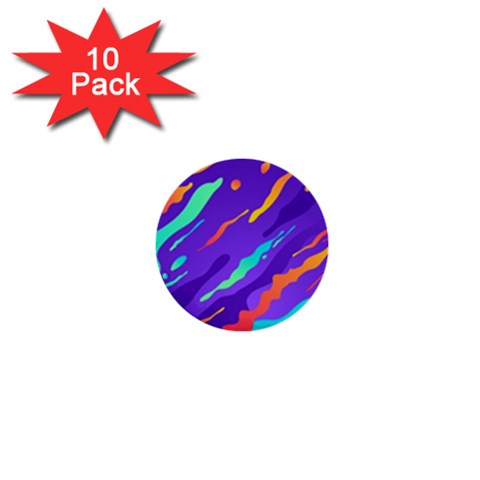Multicolored Abstract Background 1  Mini Buttons (10 pack)  from ArtsNow.com Front